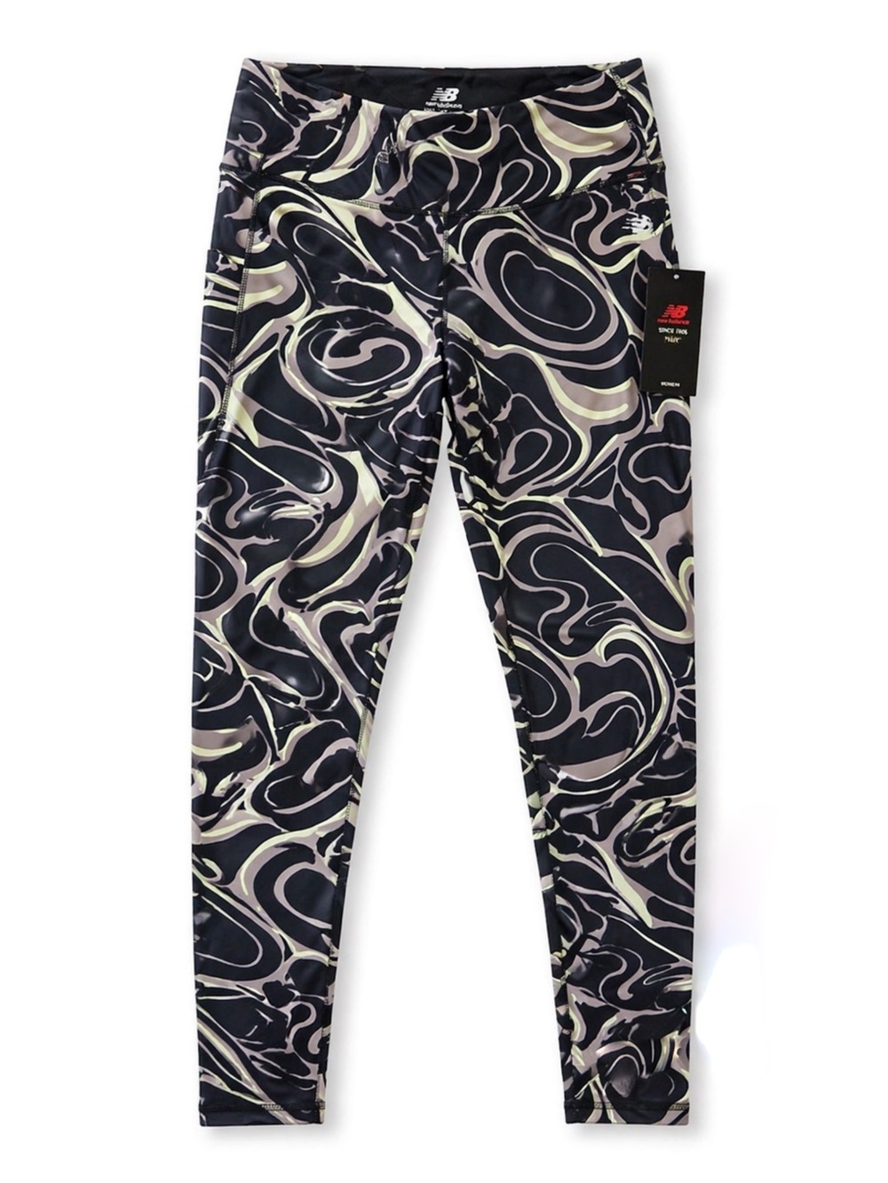 New Balance Black & Cream Swirl Leggings